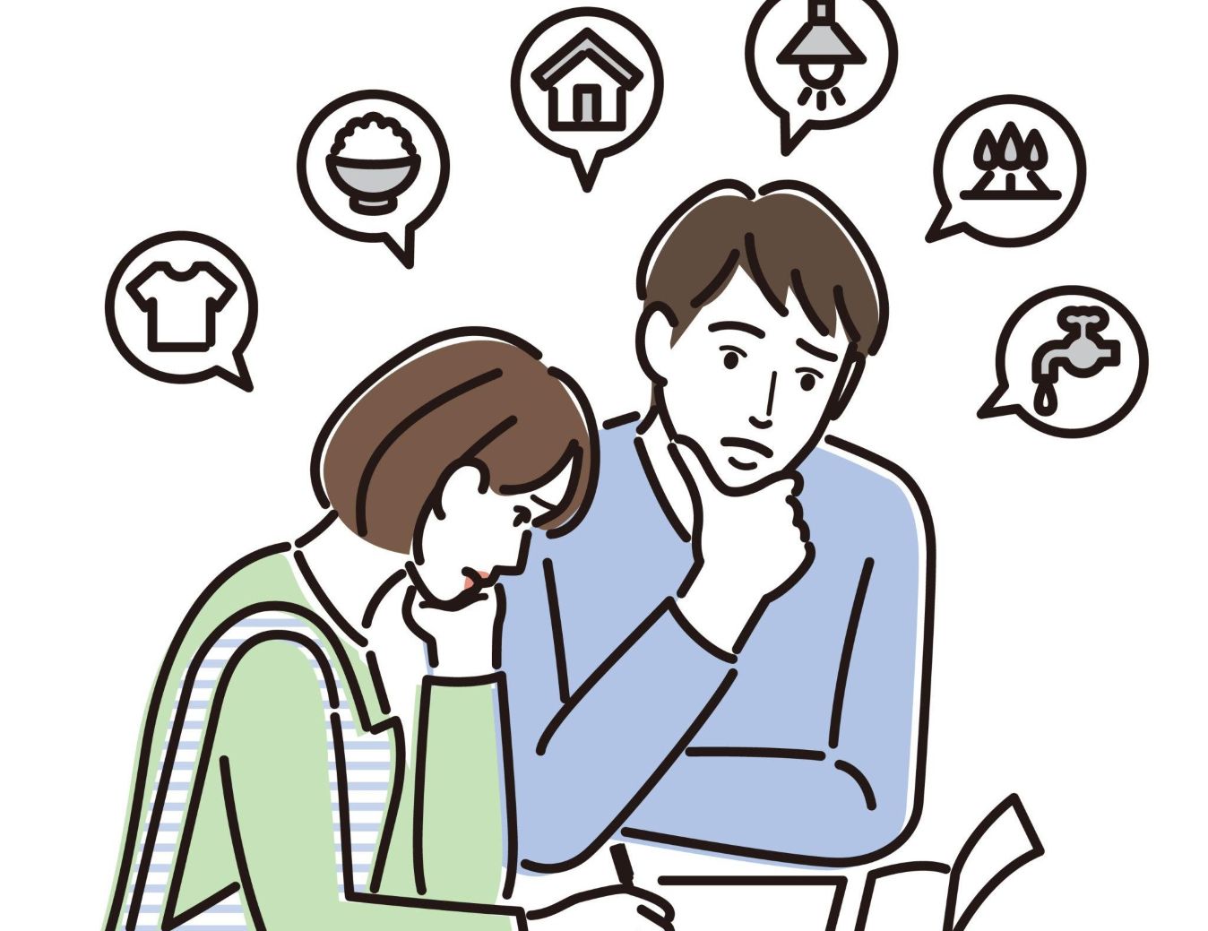 Husband and wife should plan to spend money in the family together. Photo: Phi Nhung - ChatGPT