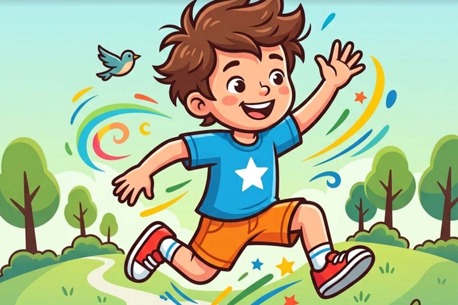 How to help hyperactive children control positive energy every day. Graphics: Thien Nhan