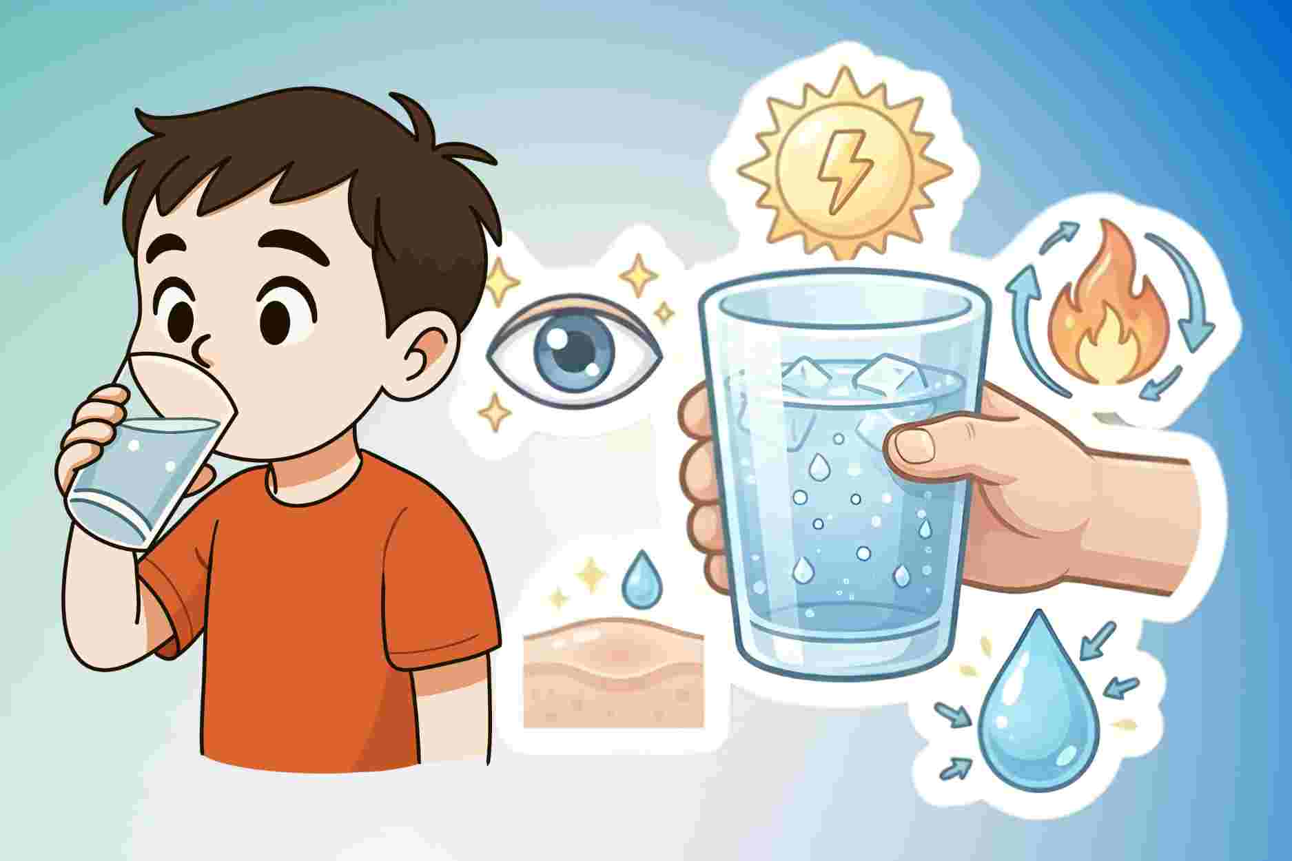 What happens to the body when drinking cold water in the early morning