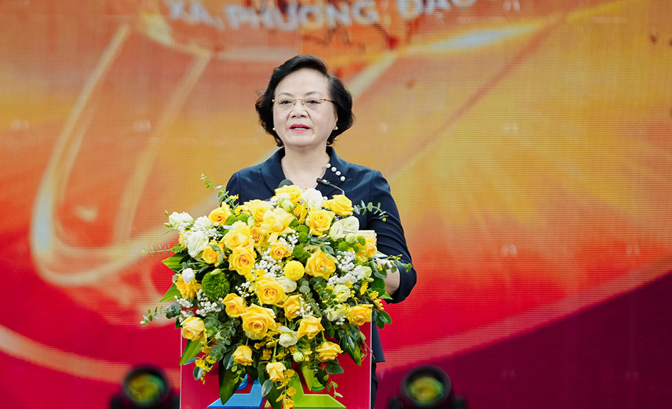 Party Central Committee Secretary, Deputy Prime Minister Pham Thi Thanh Tra at the ceremony. Photo: Viet Ha
