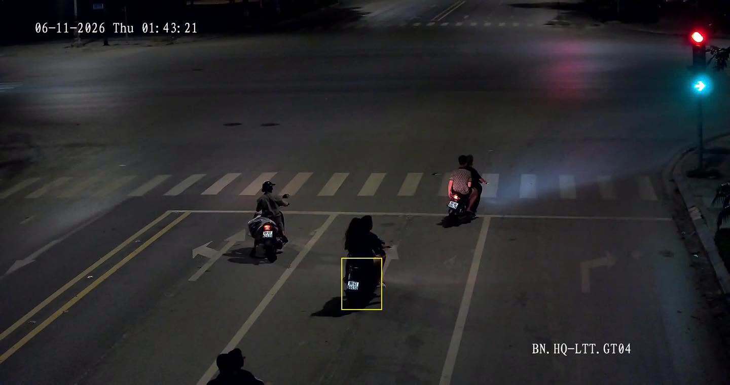 Motorbike owner fined remotely in Bac Ninh. Photo: Bac Ninh Traffic Police