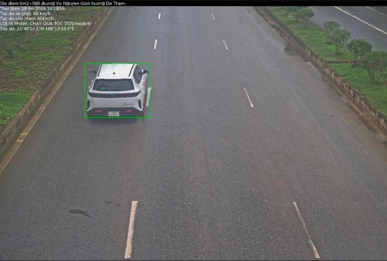 41 vehicles have just been fined remotely in Cao Bang. Photo: Cao Bang Police