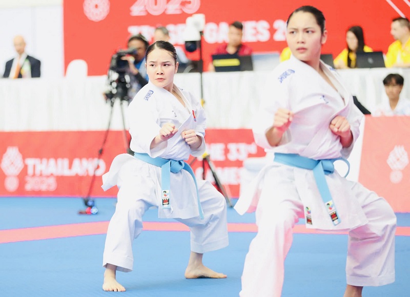 Vietnamese karate athletes will focus on competing at the 2026 Southeast Asian Championship to achieve high results like at SEA Games 33. Photo: Bui Luong