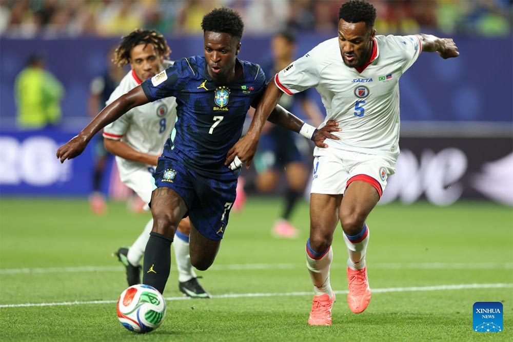 The Haitian national team (white jersey) dropped 5 places in the FIFA rankings after stopping in the group stage of the 2026 World Cup. Photo: Xinhua