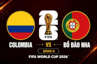 Live football Colombia vs Portugal at World Cup 2026.