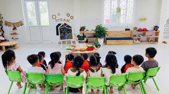 The Ministry of Education and Training proposes a fine of up to 30 million VND if preschool children are taught before the 1st grade program. Illustrative photo: Phuong Anh
