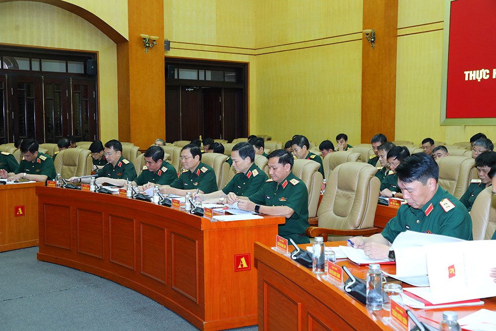 Các đại biểu dự hội nghị ra nghị quyết lãnh đạo thực hiện nhiệm vụ 6 tháng cuối năm 2026 do Đảng ủy Bộ Tổng Tham mưu - Cơ quan Bộ Quốc phòng tổ chức. Ảnh: Bộ Quốc phòng