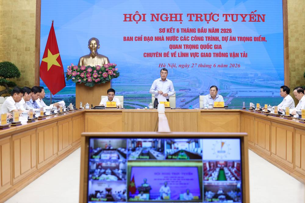 Hội nghị sơ kết 6 tháng đầu năm 2026 của Ban Chỉ đạo Nhà nước các công trình, dự án trọng điểm, quan trọng quốc gia. Ảnh: VGP