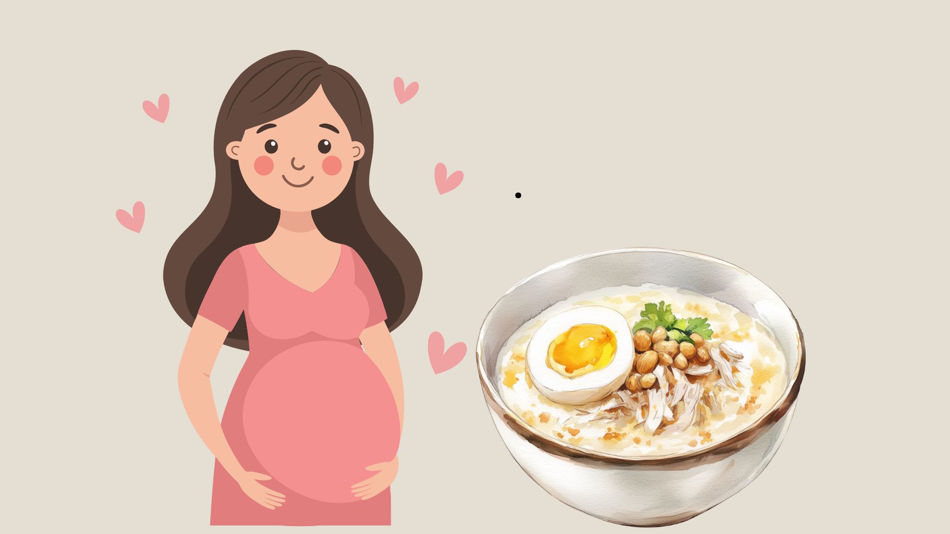 Nutritious porridge helps pregnant mothers stay healthy. Graphic photo: Hoang Loc