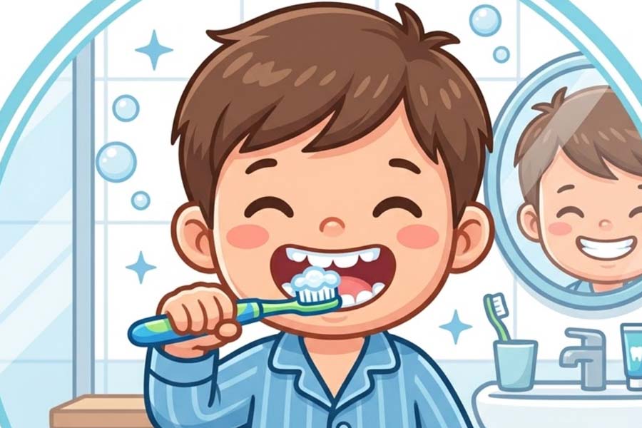 Taking care of baby teeth properly helps protect oral health for a long time. Graphics: Thien Nhan