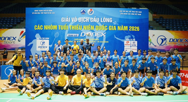 Đội cầu lông trẻ TPHCM có vị trí số 1 ở giải năm nay. Ảnh: Nguyễn Linh