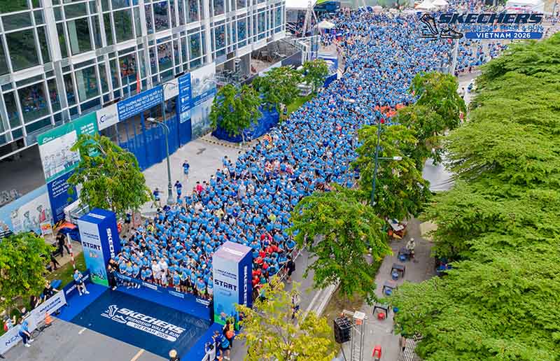 The Skechers Friendship Walk & Run 2026 attracted more than 6,000 athletes to participate in Ho Chi Minh City. Photo: Nexus
