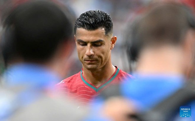 Cristiano Ronaldo did not perform well against Colombia. Photo: Xinhua