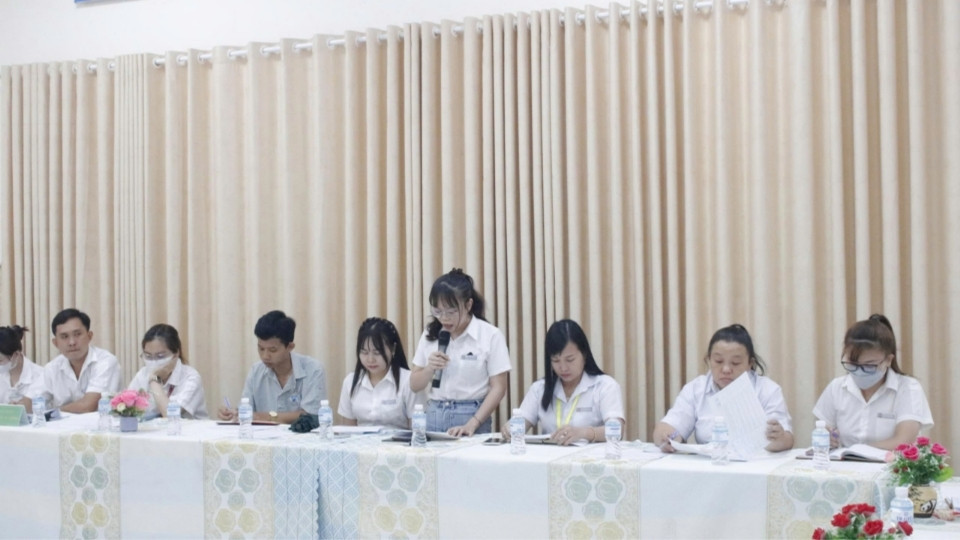 Công đoàn đồng hành cùng doanh nghiệp xây dựng môi trường làm việc ổn định. Ảnh: Hoàng Lộc