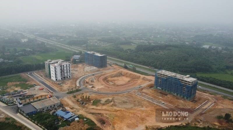 Dự án khu nhà ở công nhân, nhà ở xã hội tại phường Tích Lương đang được triển khai tại Thái Nguyên. Ảnh: Việt Bắc