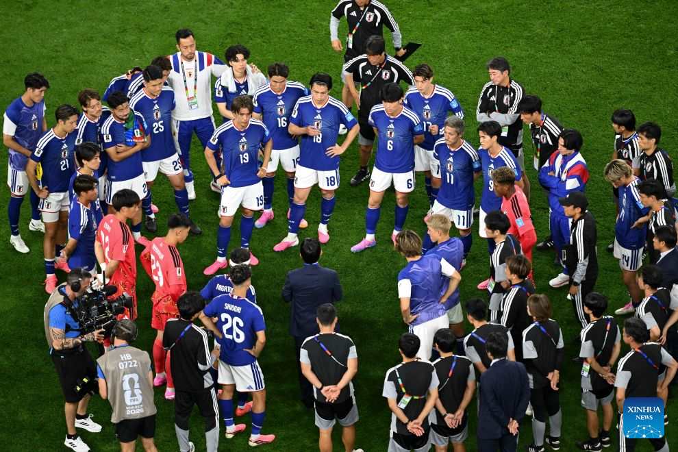Tuyển Nhật Bản là một trong hai đội châu Á giành vé vào vòng 32 đội World Cup 2026. Ảnh: Xinhua