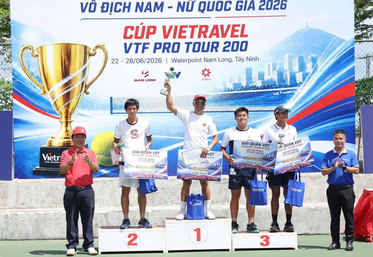 The national men's and women's tennis tournament VTF Pro Tour 200 - Vietravel Cup 2026 ended on June 28. Photo: VTF