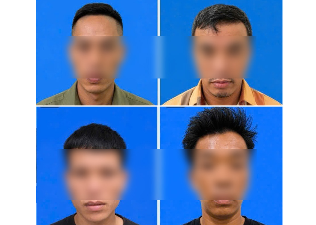 Nhóm đối tượng bị tạm giữ về hành vi “Tổ chức sử dụng trái phép chất ma túy” và “Mua bán trái phép chất ma túy”. Ảnh: Công an Quảng Ninh