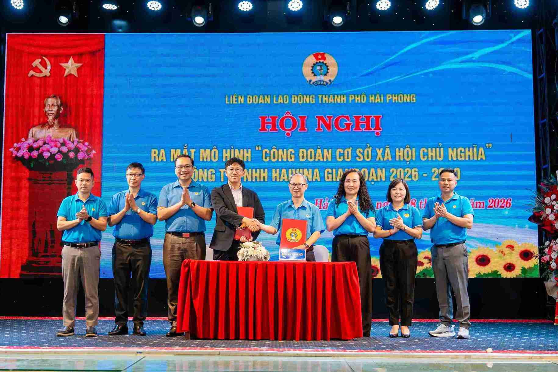Launching conference of the "Socialist Grassroots Trade Union" model at Haivina Co., Ltd. Trade Union. Photo: Haivina Trade Union