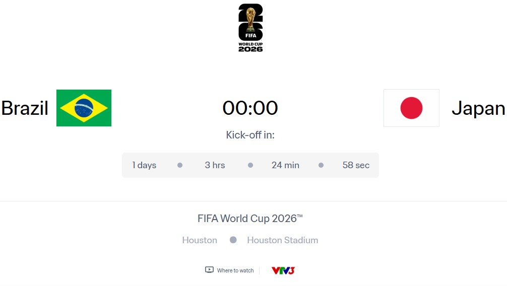 Brazil vs Nhật Bản tạo nên cặp đấu hấp dẫn ở vòng 32 đội. Ảnh: FIFA