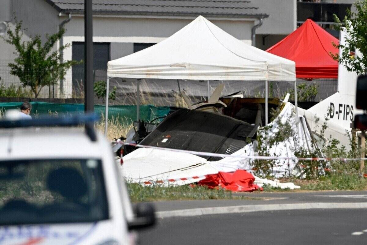 フランスの観光機墜落現場。写真:AFP