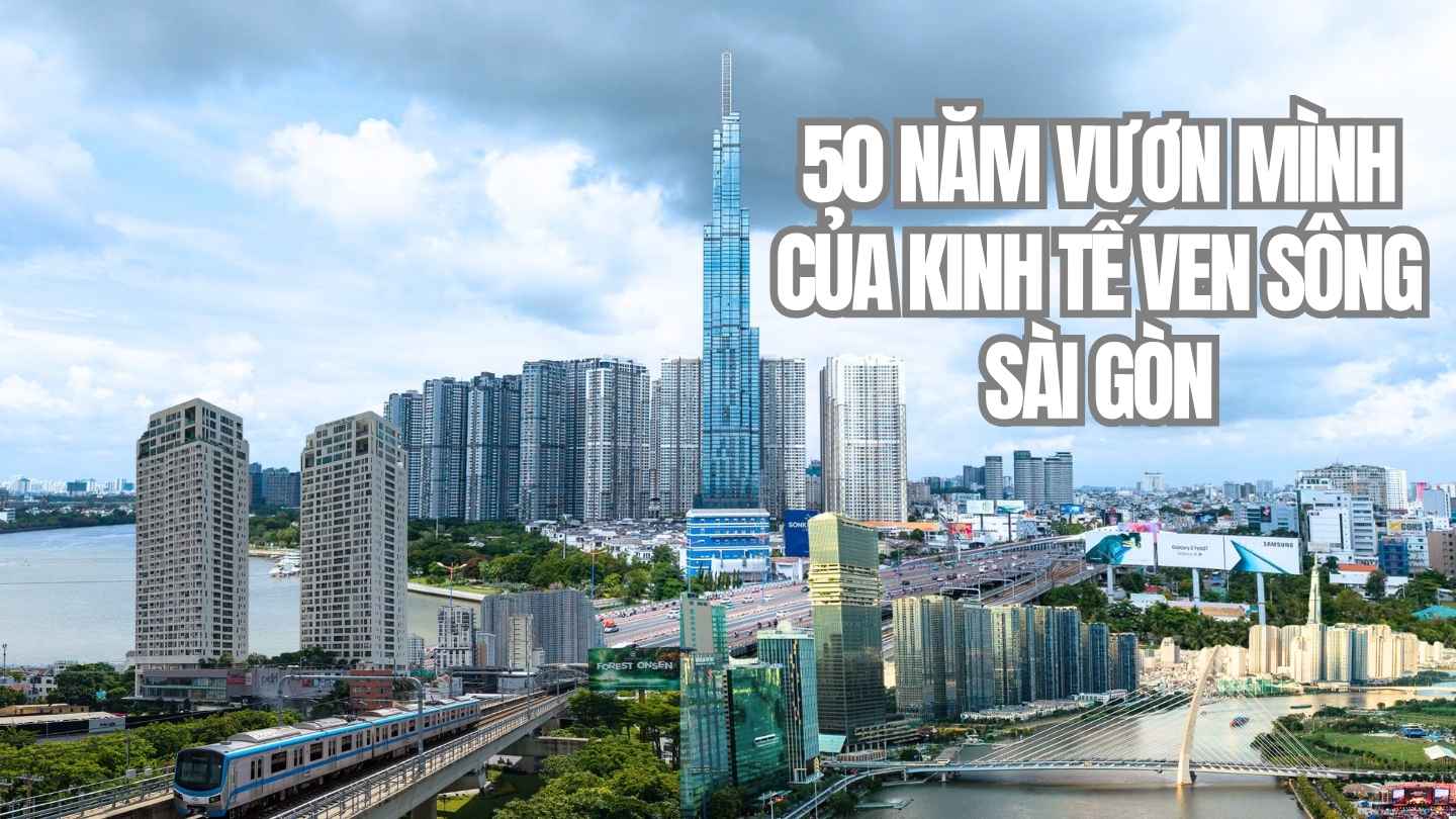 50 years of rise of the Saigon riverside economy. Graphics: Le Bao