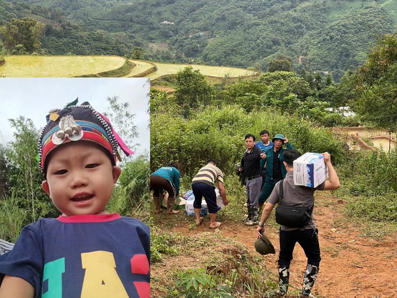 Cientos de personas están siendo movilizadas para buscar a un niño de casi 2 años desaparecido durante muchos días en Cao Bằng. Foto: Comité Popular de la comuna de Yên Thổ