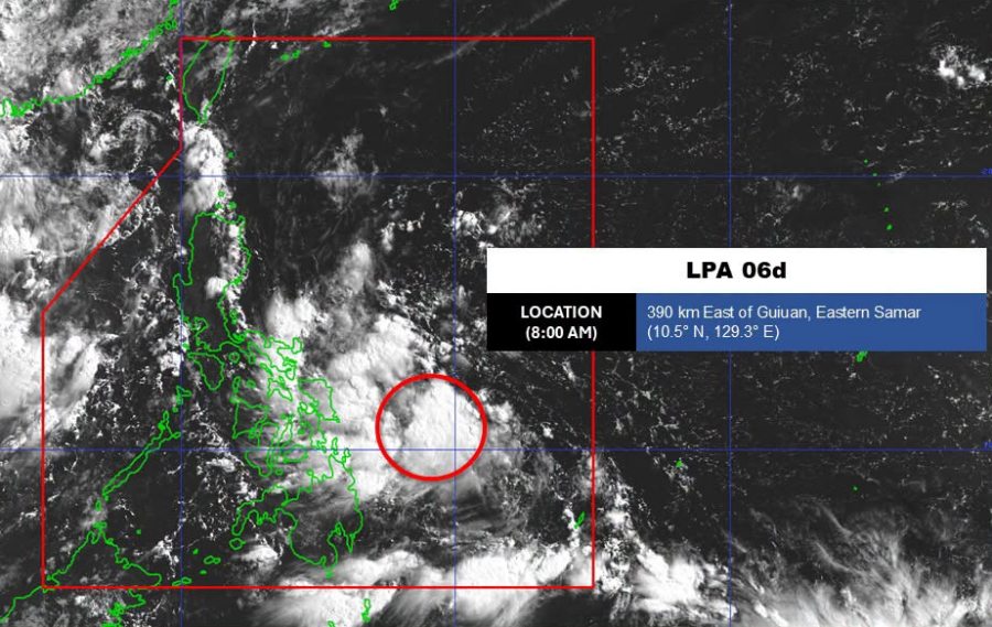 The low pressure near the East Sea is highly likely to strengthen into a tropical depression or storm. Photo: JTWC