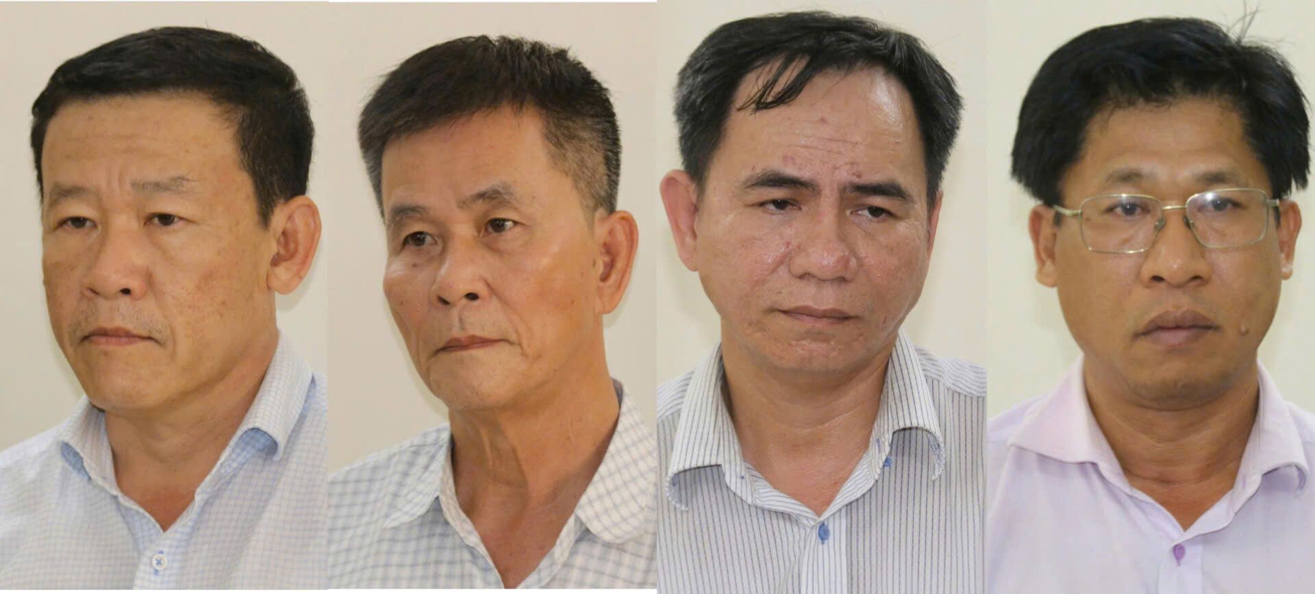 4 bị can bị ở Khánh Hòa bị khởi tố, bắt tạp giam liên quan đến việc bồi thường đất sai quy định hơn 1 tỉ đồng. Ảnh: Hoàng Anh