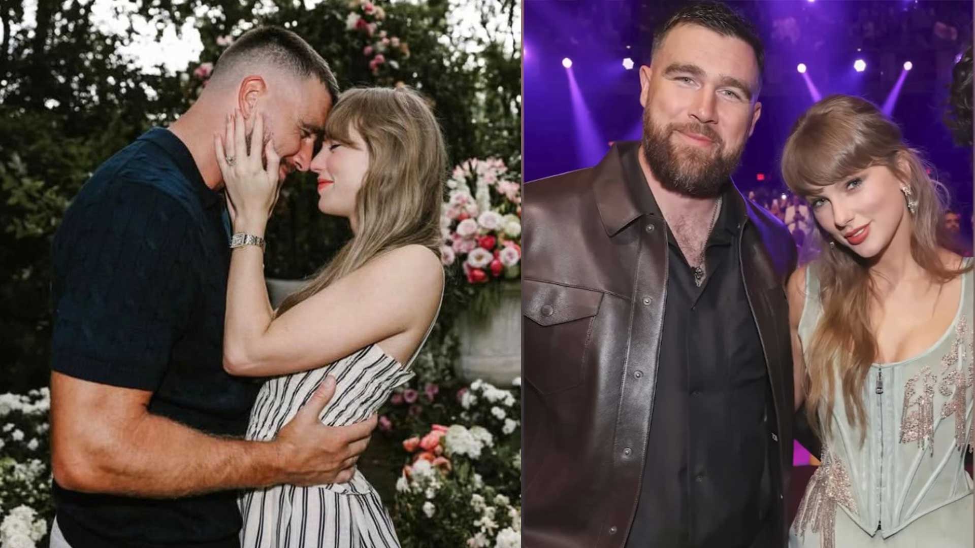 Revealing the early stages of Taylor Swift and Travis Kelce's love story before the wedding. Photo cut from video