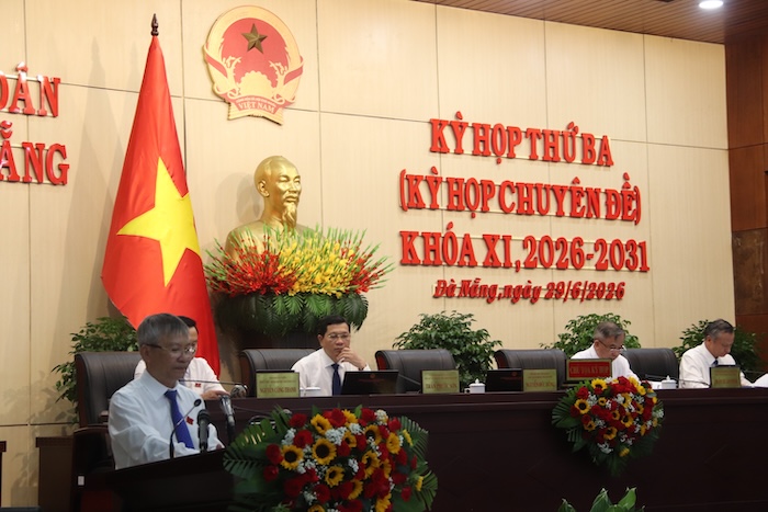 Kỳ họp thứ ba (kỳ họp chuyên đề), Hội đồng nhân dân (HĐND) thành phố Đà Nẵng khóa XI, nhiệm kỳ 2026 - 2031. Ảnh: Nguyễn Linh