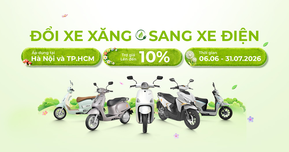 YADEA is implementing the program "Exchanging gasoline cars for electric cars" in Hanoi and Ho Chi Minh City from now until July 31, 2026. Photo: DN provided