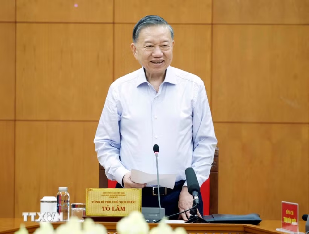 General Secretary and President To Lam requested to shift from disaster response to disaster risk management. Photo: VNA