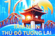 Jóvenes acuden en masa a experimentar la Exposición de Planificación General de la Capital de Hanoi con una visión de 100 años