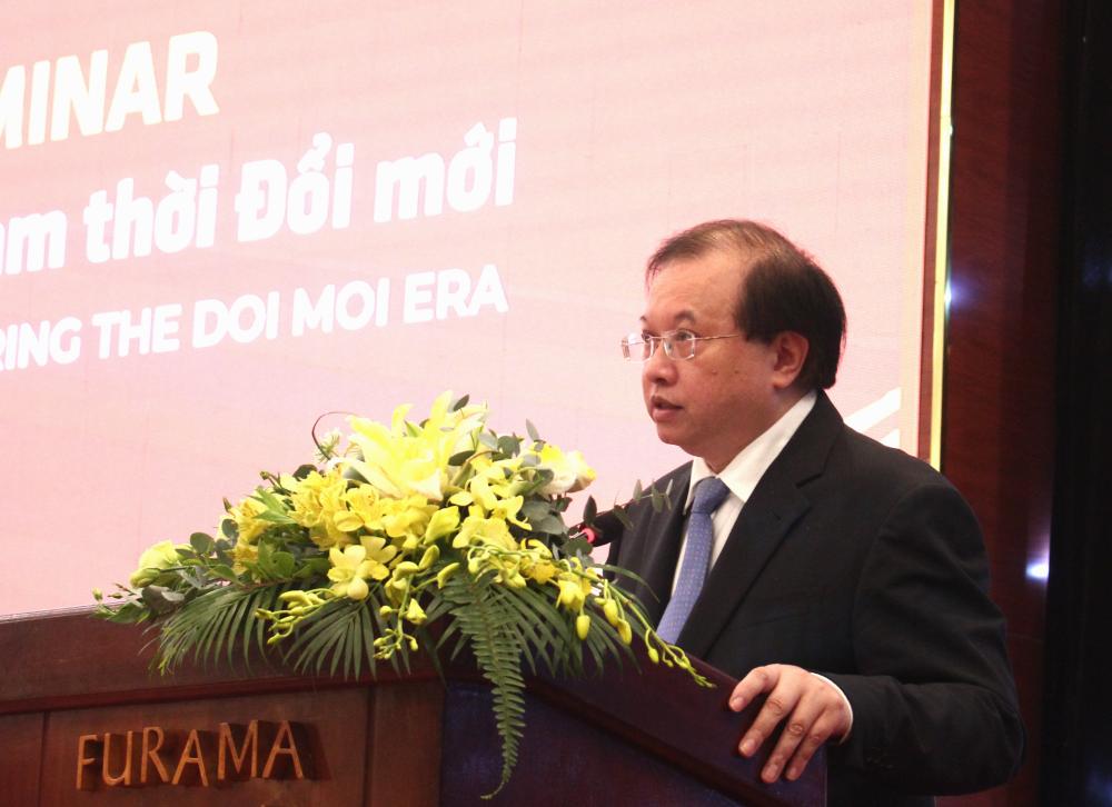 Thứ trưởng Bộ Văn hóa, Thể thao và Du lịch Tạ Quang Đông phát biểu tại hội thảo. Ảnh: Thanh Huyền