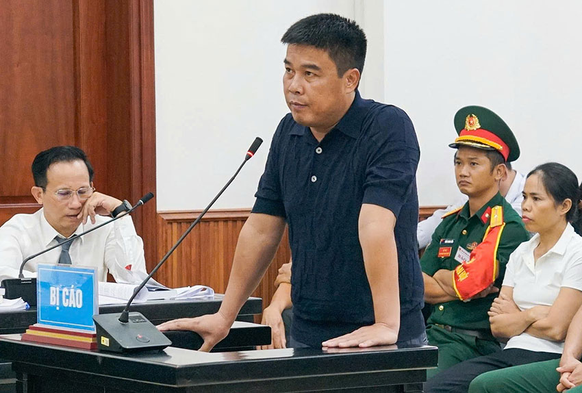 Bị cáo Hậu - cựu Chủ tịch Hội đồng quản trị Tập đoàn Phúc Sơn. Ảnh: Việt Hùng