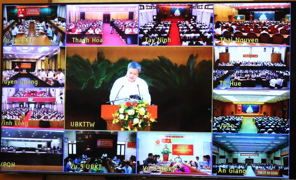 Hội nghị được tổ chức theo hình thức trực tiếp kết hợp trực tuyến. Ảnh: Thu Hà