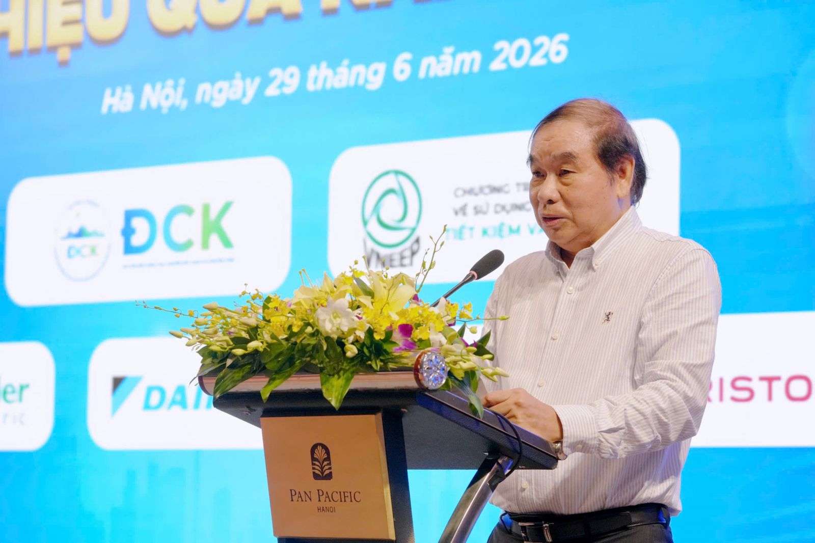 Ông Nguyễn Đình Hiệp - Chủ tịch Hội VECEA phát biểu tại Lễ phát động. Ảnh: BCT