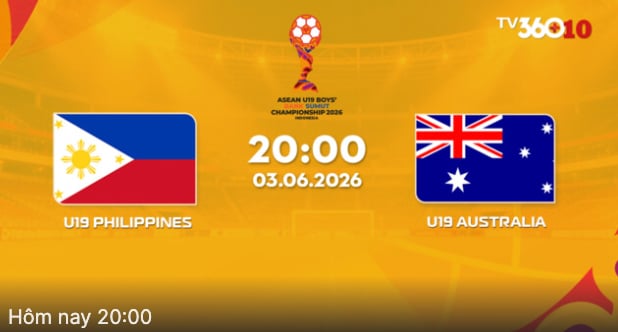 Australia Sub-19 se enfrenta a Filipinas Sub-19 en el Campeonato Sub-19 del Sudeste Asiático. Foto: TV360