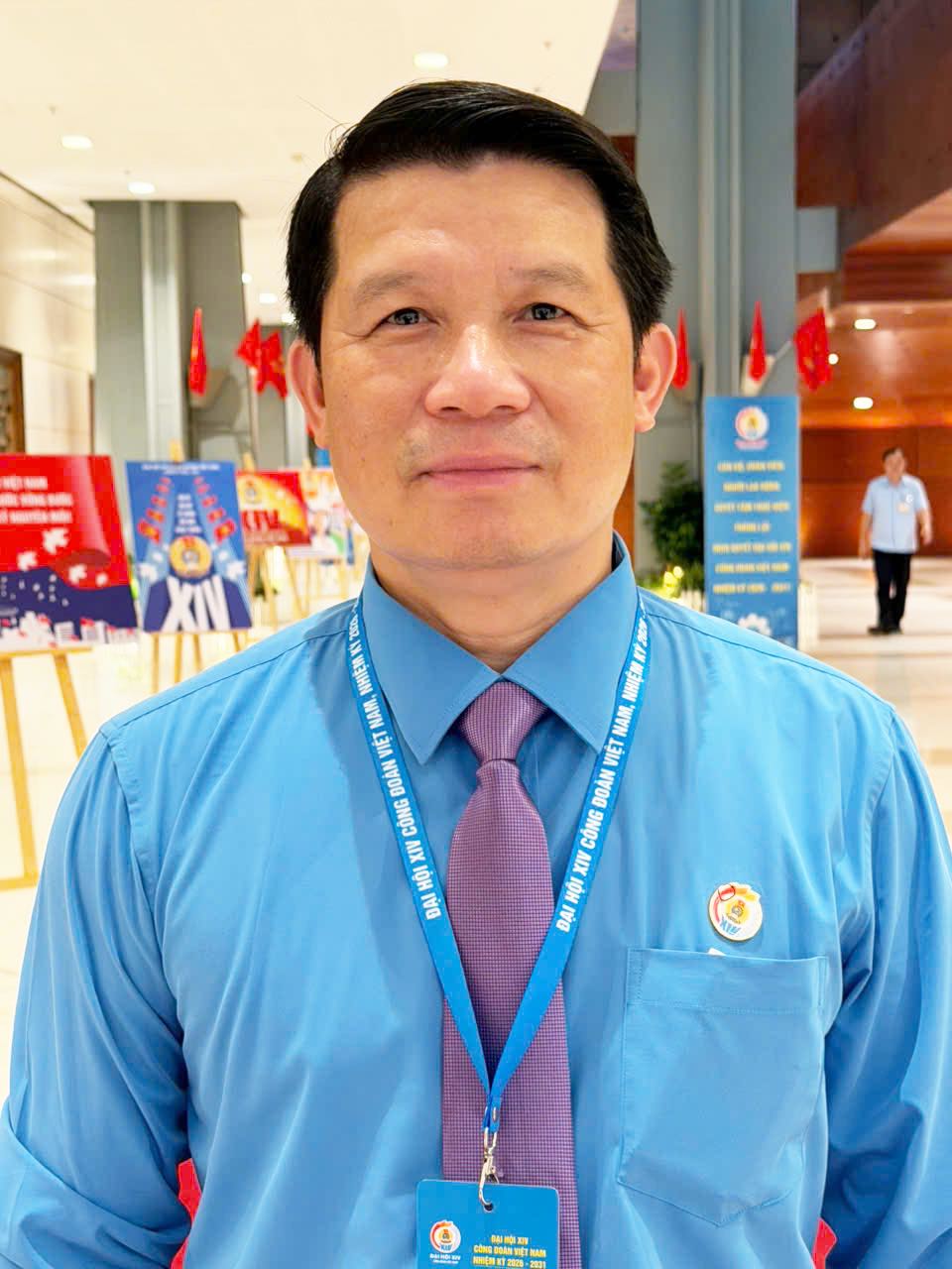 Ông Mai Mạnh Dũng - Chủ tịch Công đoàn Tổng Công ty Máy động lực và Máy nông nghiệp Việt Nam – CTCP. Ảnh: Hà Anh