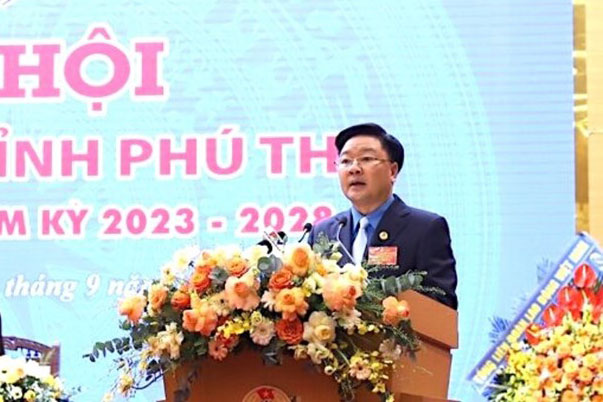 Ông Hà Đức Quảng, Ủy viên BCH Tổng LĐLĐVN, Chủ tịch LĐLĐ tỉnh Phú Thọ.