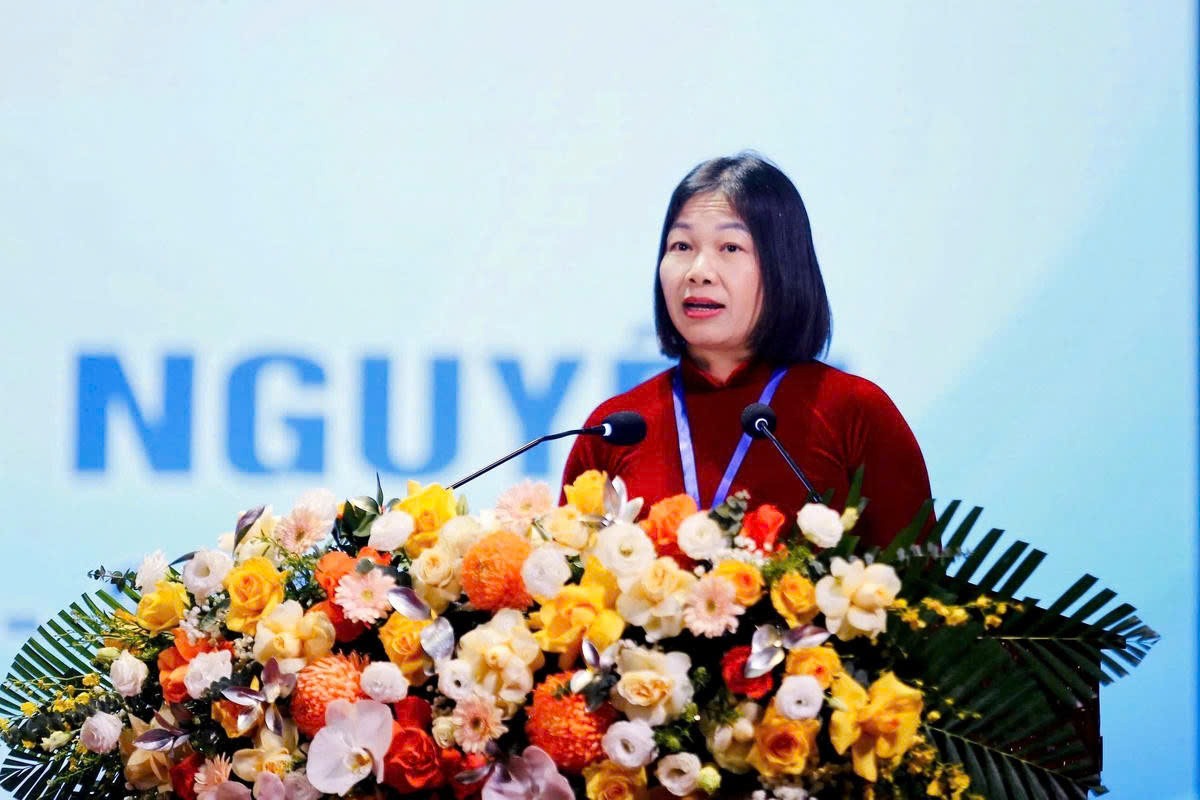 Ms. Do Thi Hien, Member of the Executive Committee of the Vietnam General Confederation of Labour, Chairwoman of the Thai Nguyen Provincial Labor Federation.