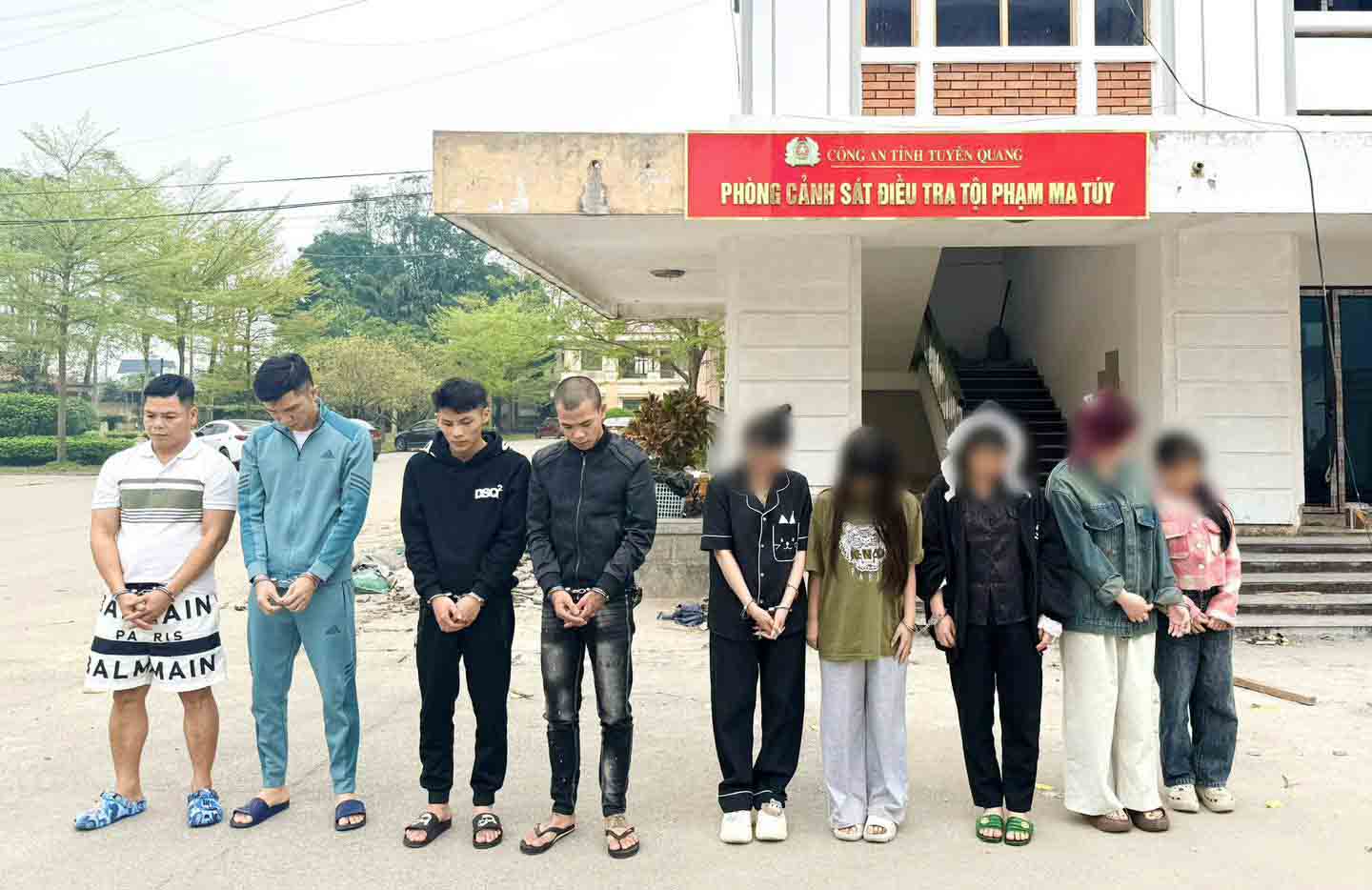 Nhiều đối tượng phạm tội về ma túy trong độ tuổi vị thành niên bị lực lượng chức năng phát hiện, bắt giữ tại Tuyên Quang. Ảnh: Công an Tuyên Quang