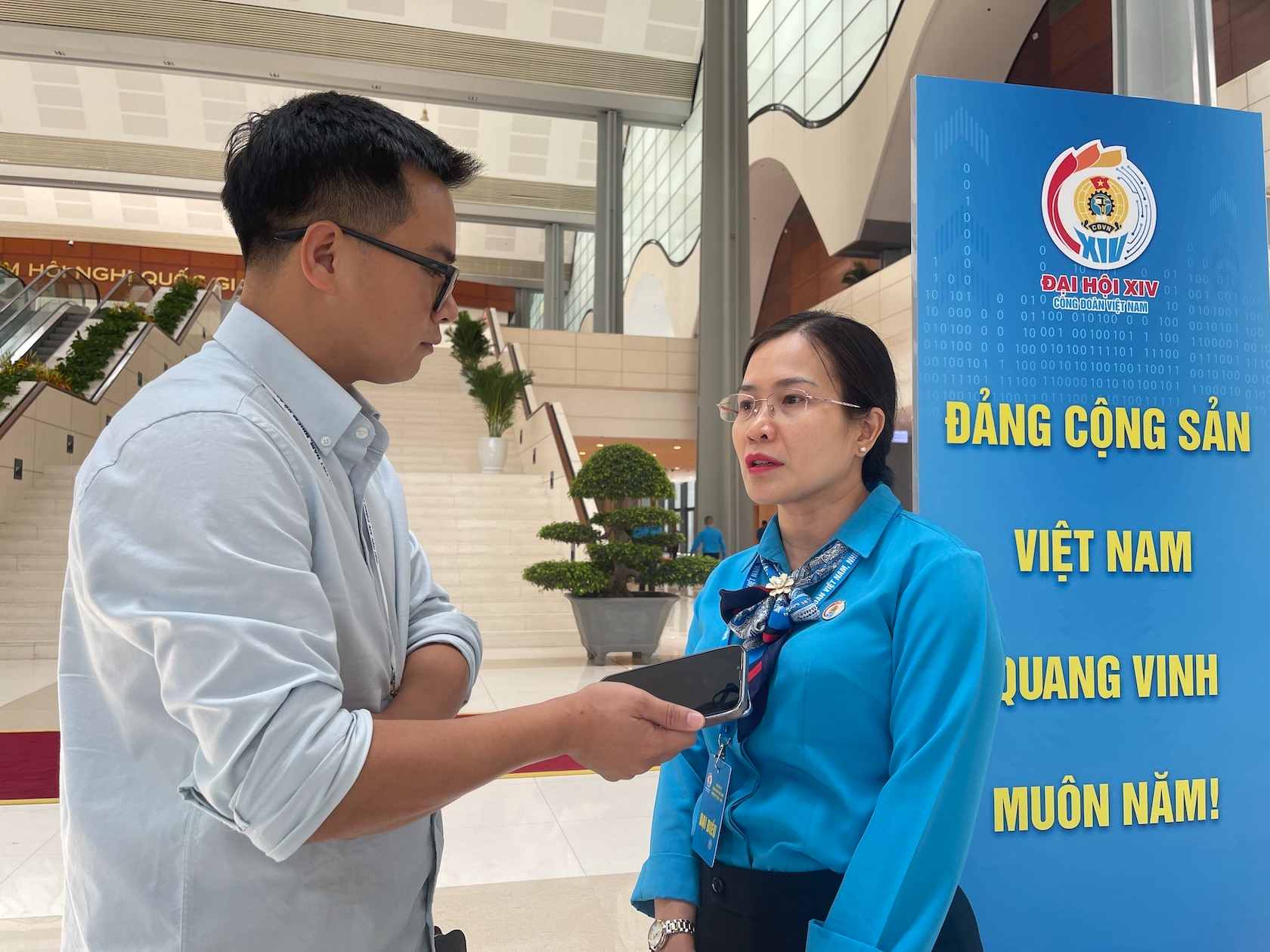Bà Hồ Như Cát Tường cho rằng rất cần thêm giải pháp số để kết nối đoàn viên với công đoàn. Ảnh: PV