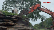 Scene of forced demolition of The Peak tourist spot in Phu Quoc