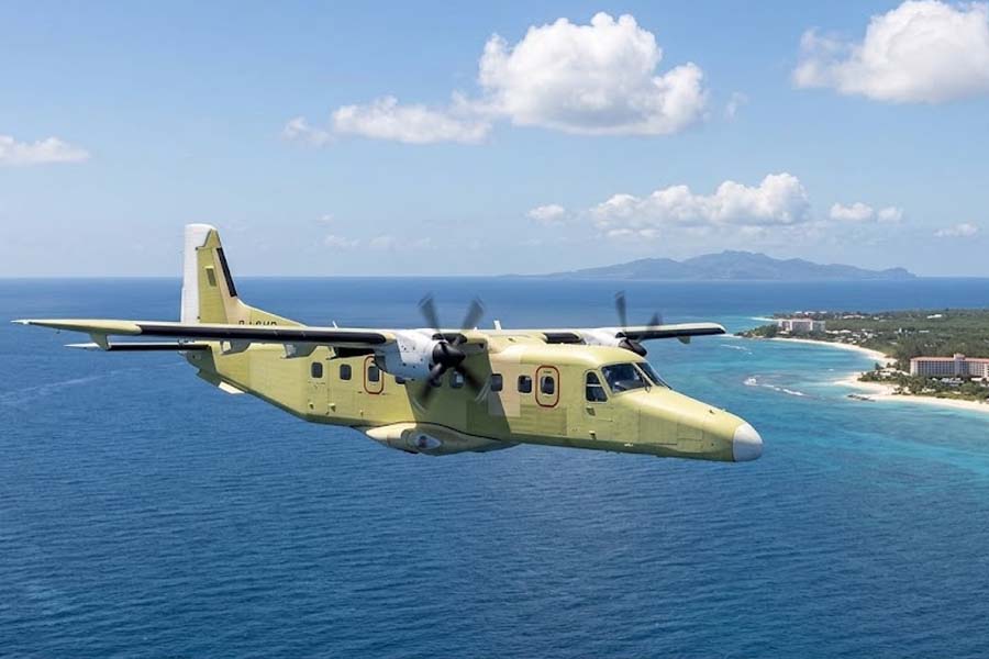 Simulation image of the Do228 NXT aircraft. Graphics: Cat Tien