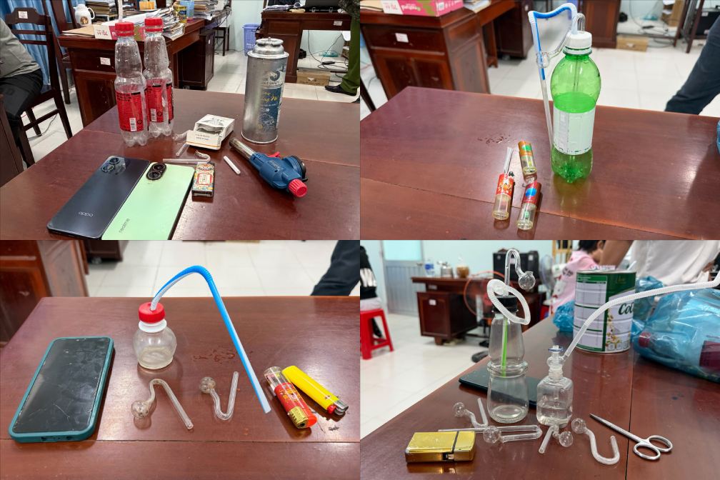 Triệt xóa “ổ” ma túy trong nhà nghỉ ở Cần Thơ, bắt giữ 13 đối tượng. Ảnh: Công an Cần Thơ