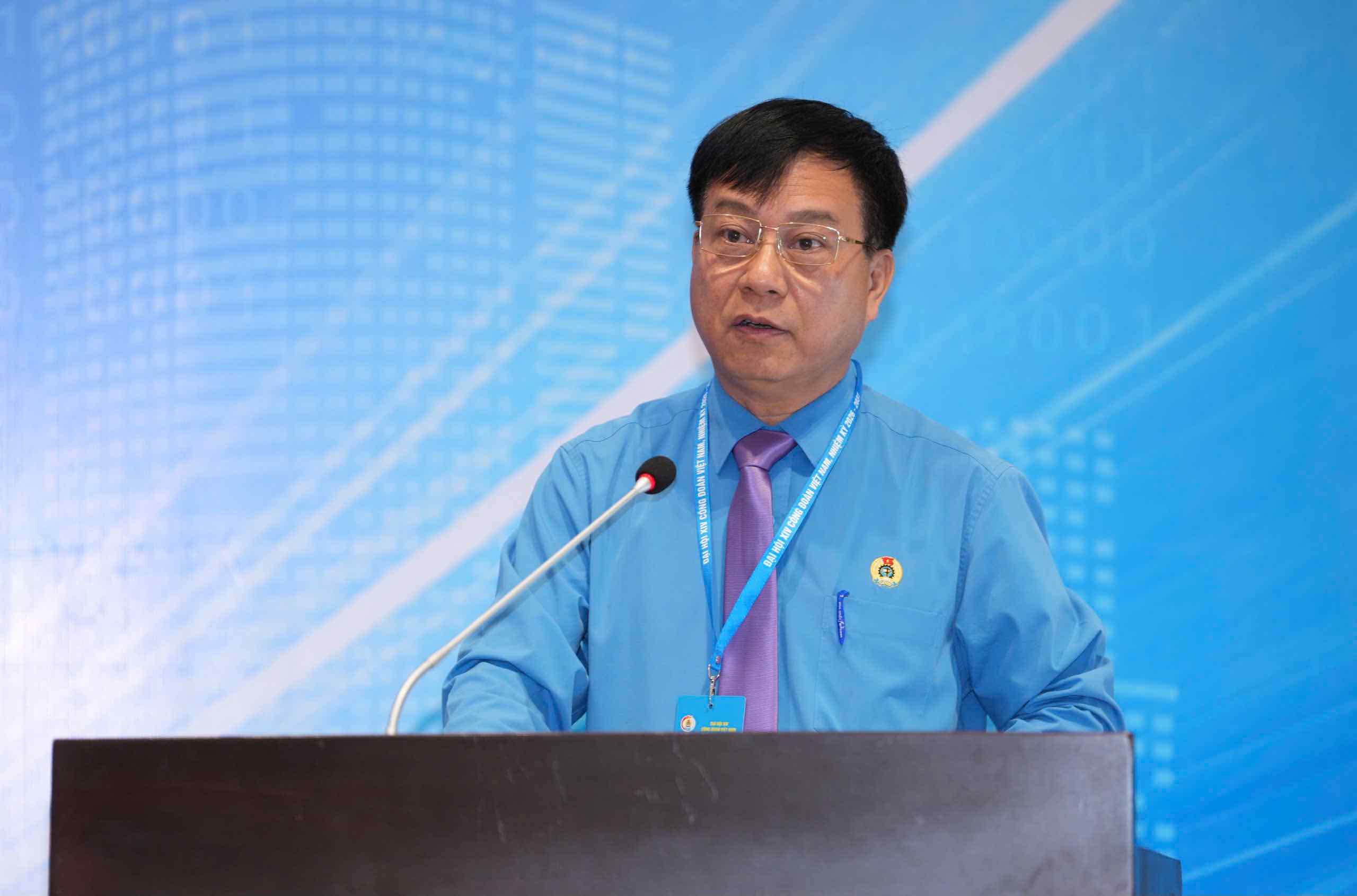 Ông Vũ Anh Đức - Ủy viên Đoàn Chủ tịch, Phó Bí thư Đảng ủy Tổng Liên đoàn Lao động Việt Nam. Ảnh: Hữu Chánh