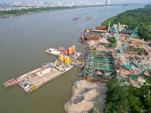 Hà Nội tăng tốc 9 dự án cầu vượt sông Hồng, sông Đuống. Ảnh: Minh Hạnh 