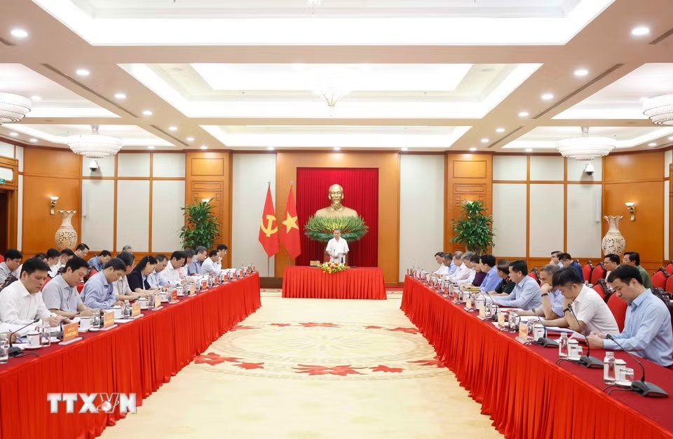 Quang cảnh buổi làm việc. Ảnh: TTXVN